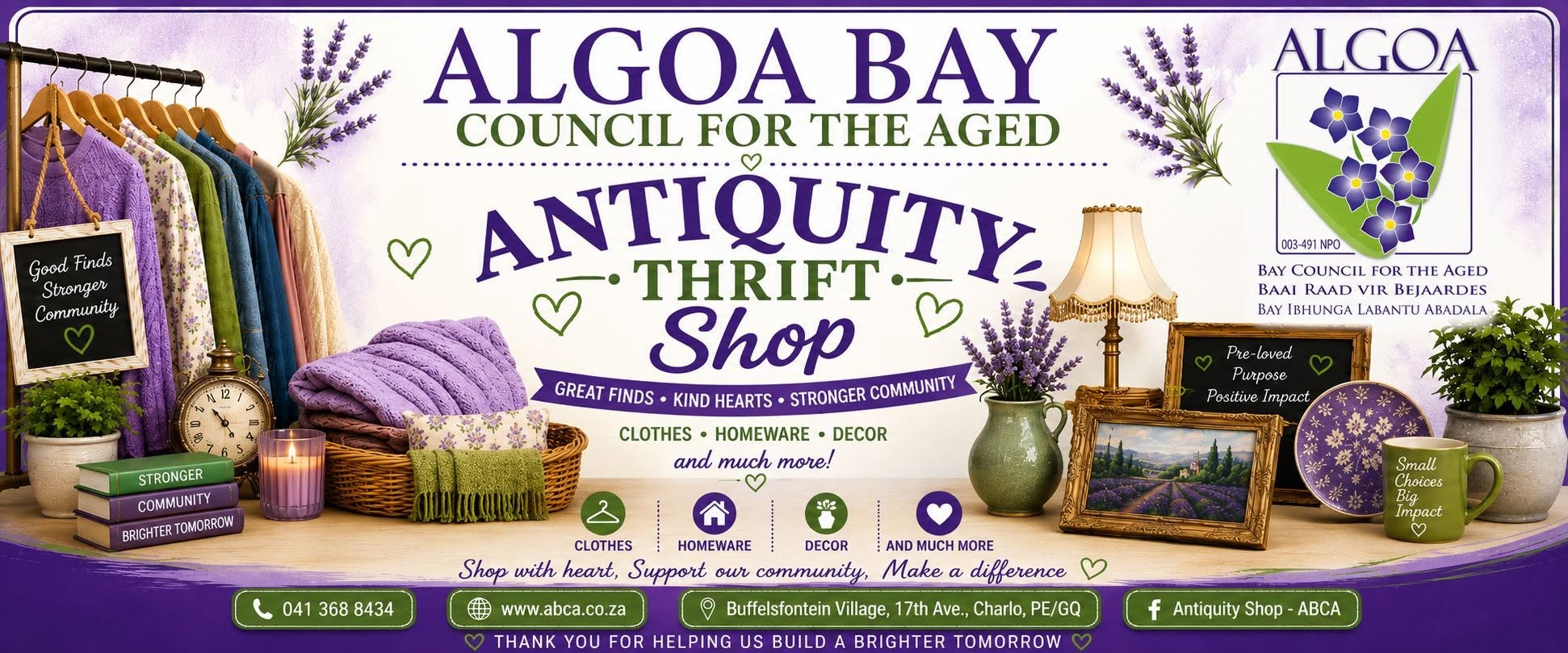 Antiquity Thrift Shop Boutique Gift Market at the Eleanor Murray Service Centre